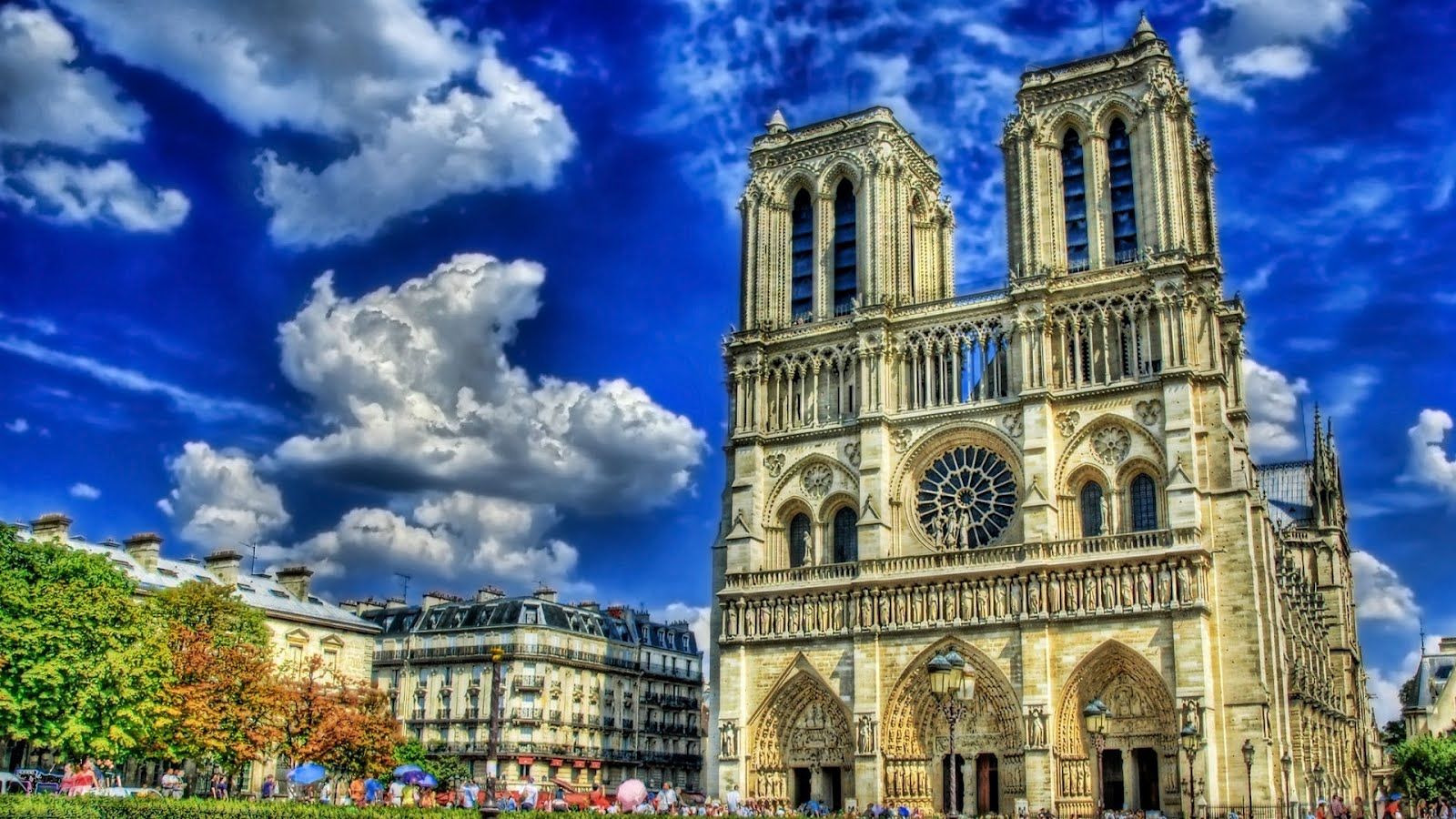 Notre Dame Cathedral Paris France HD Desktop Wallpaper