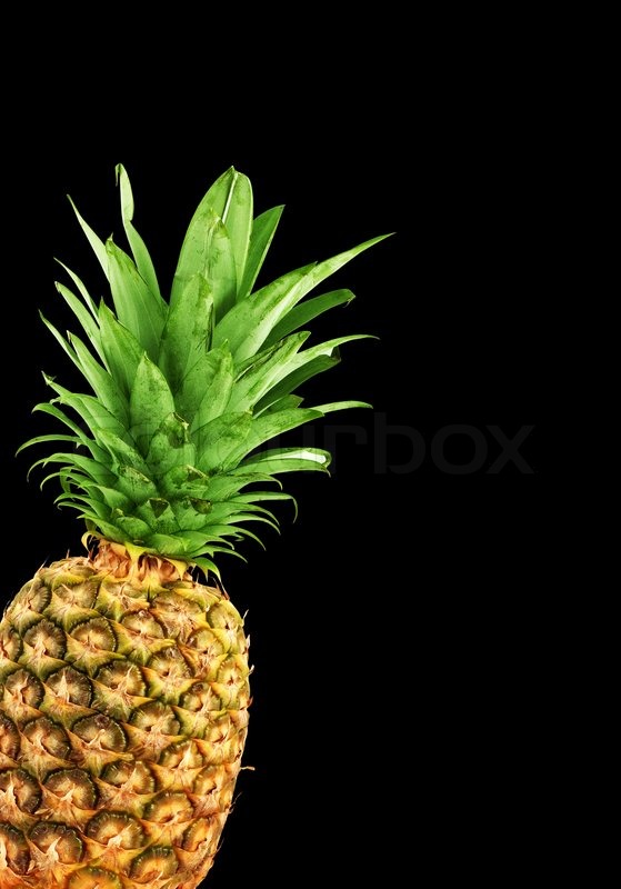 Cute Pineapple Background Ripe pineapple isolated on a