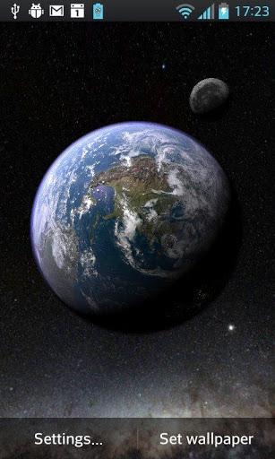 Earth Moon splendido Live Wallpaper che sfrutta il giroscopio 307x512