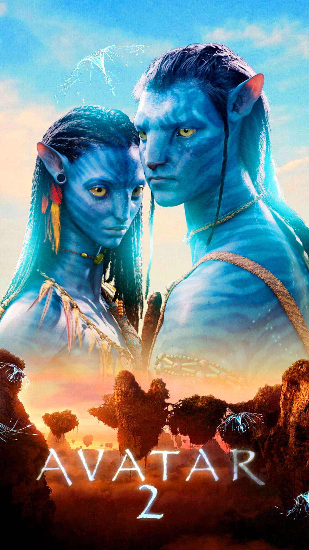 Avatar 2 Movie Poster featuring Jake Sully and Neytiri