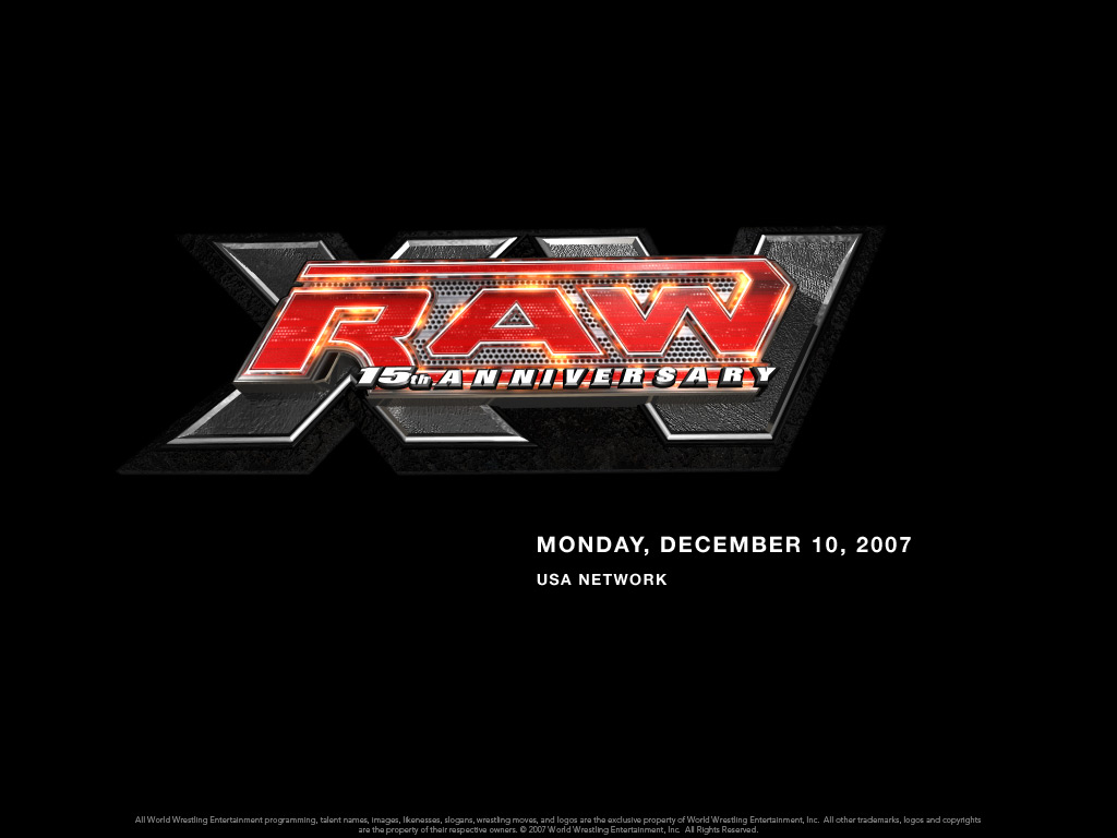 Raw 15th Anniversary Professional Wrestling Wallpaper