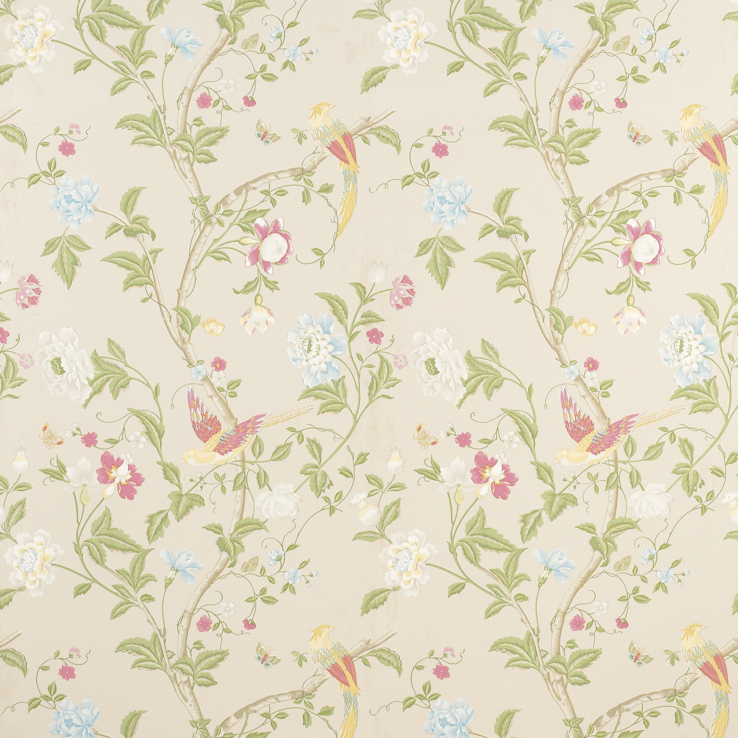 Home Decorating Wallpaper Summer Palace Linen Floral
