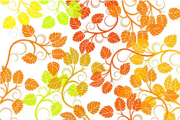 Autumn Petals Leaf Pattern Free Vectors Graphics