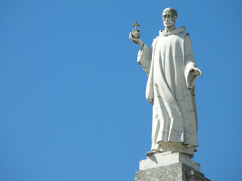 Catholic Wallpaper Statue Blue Sky Sculpture Background Desktop Marble