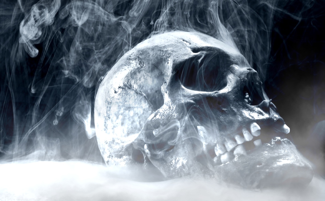 Skull On Fire Wallpaper Animated