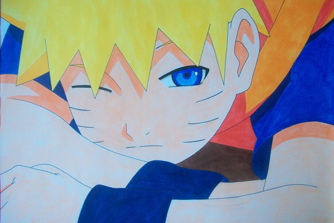 Kid Naruto Uzumaki  colored  by SakakiTheMastermind on
