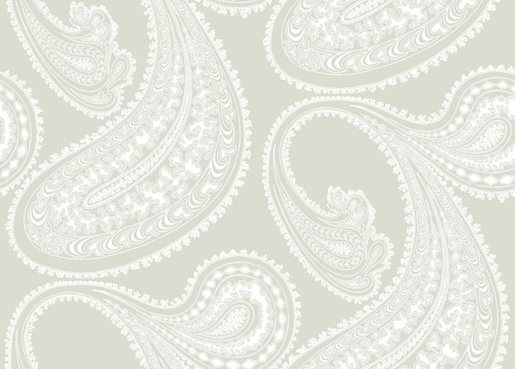 Wallpaper Paste The Wal Products White Paisley Delicate