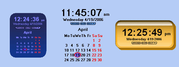 Clock And Calendar On Desktop