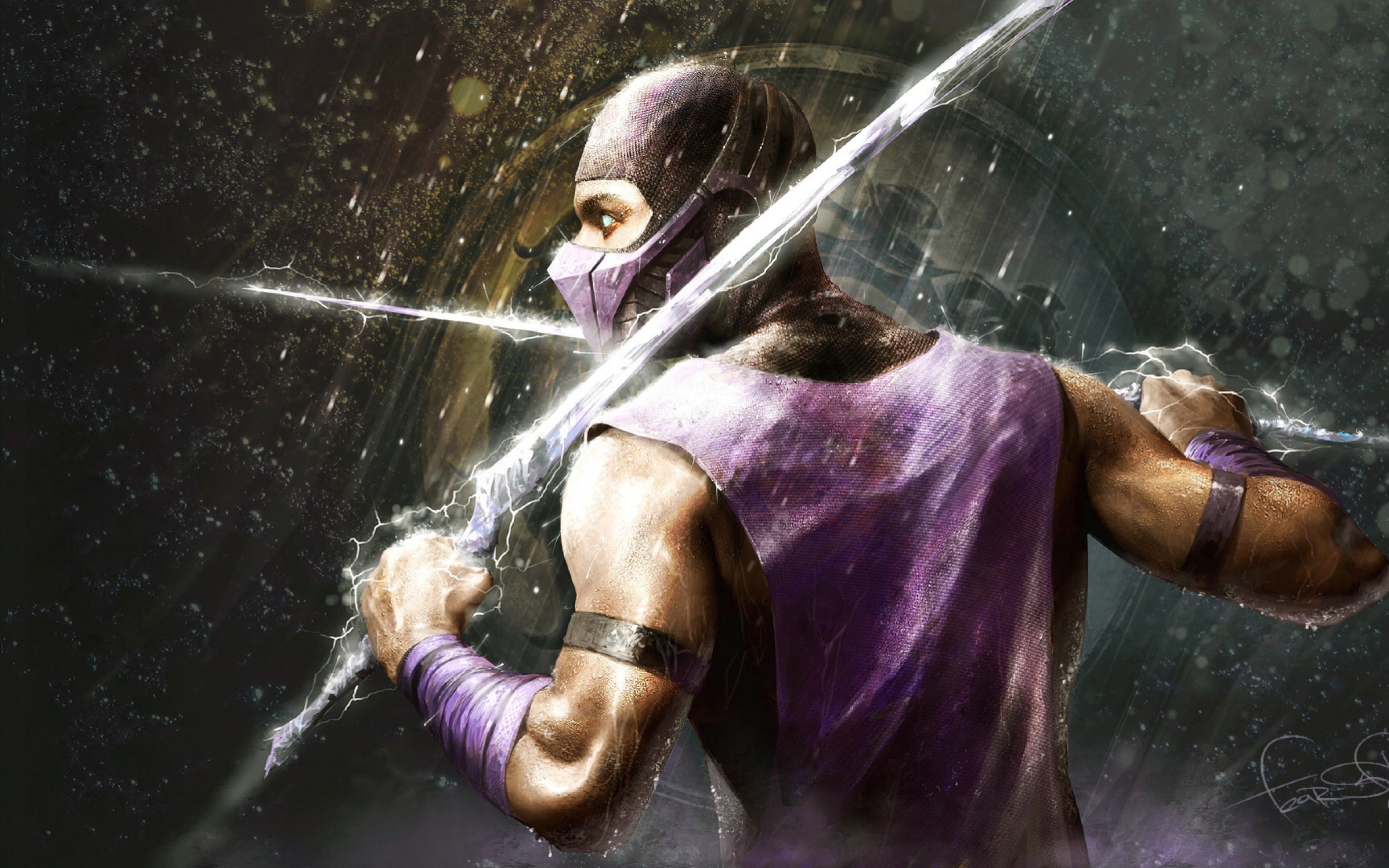 Mortal Kombat Rain Hero Swords Suit