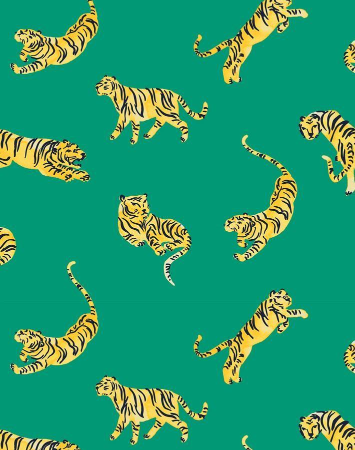 Tigers Wallpaper By Tea Collection Emerald Tiger