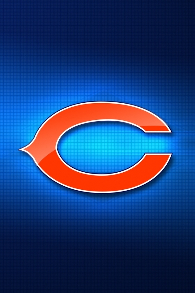 Chicago Bears Blue Logo HD Wallpaper For iPhone 4s