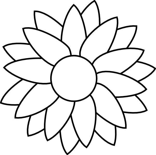 Sun Flower Template Clip Art At Clker Vector Online
