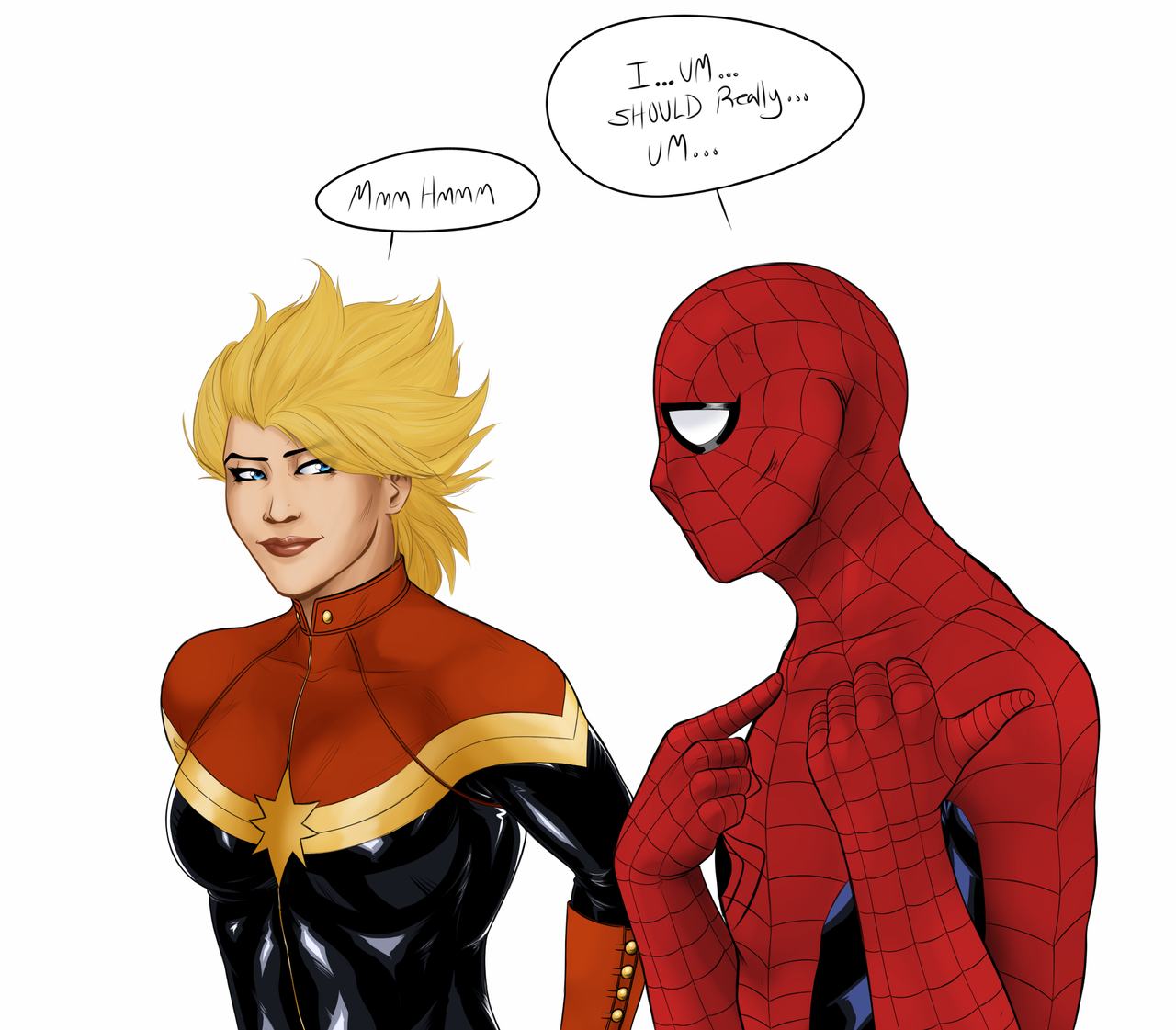 The Captain And Spidey By Snowman1940