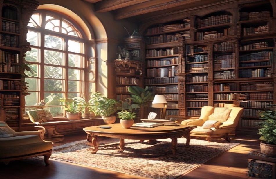 Library Wallpaper Image