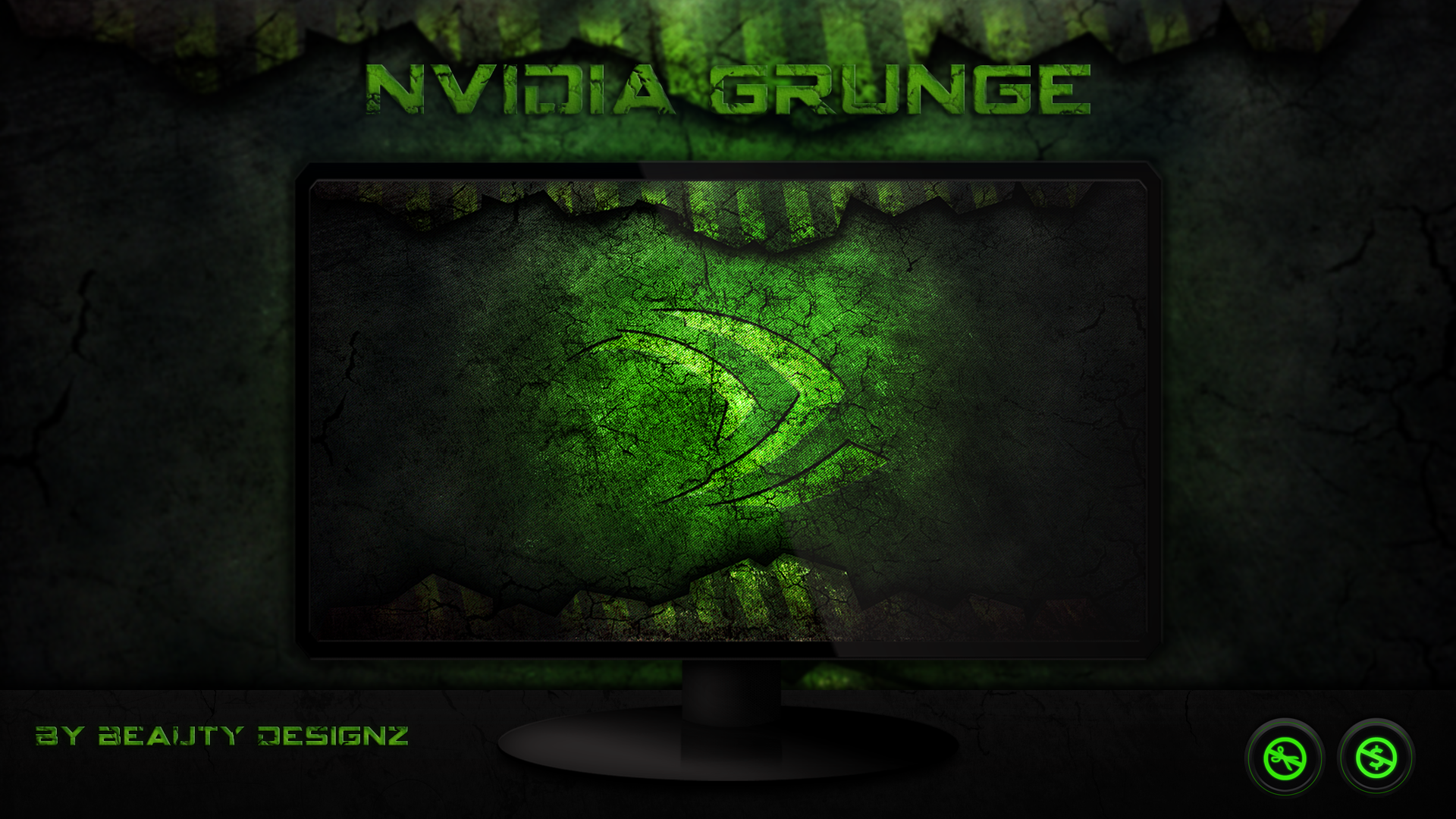 Nvidia Grunge Wallpaper By Beautydesignz On