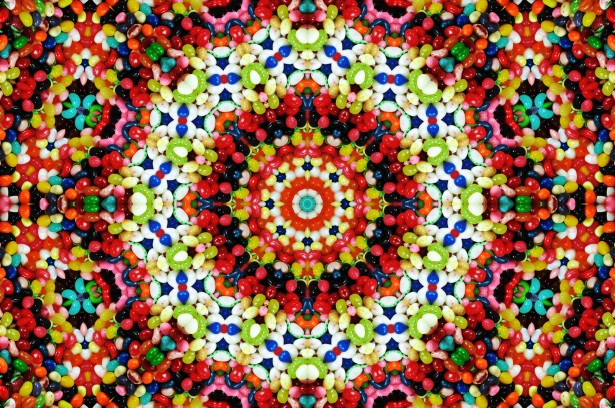 Jelly Bean Kaleidoscope Background By Linnaea Mallette