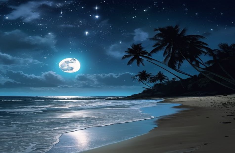 Beach Moon Wallpaper
