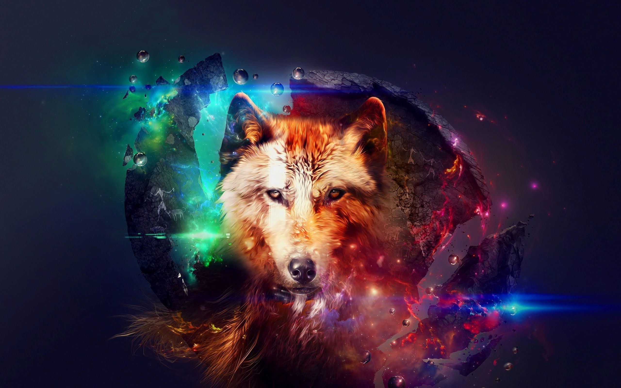 Free Download Galaxy Wolf Wallpaper 69 Images 2560x1600 For Your
