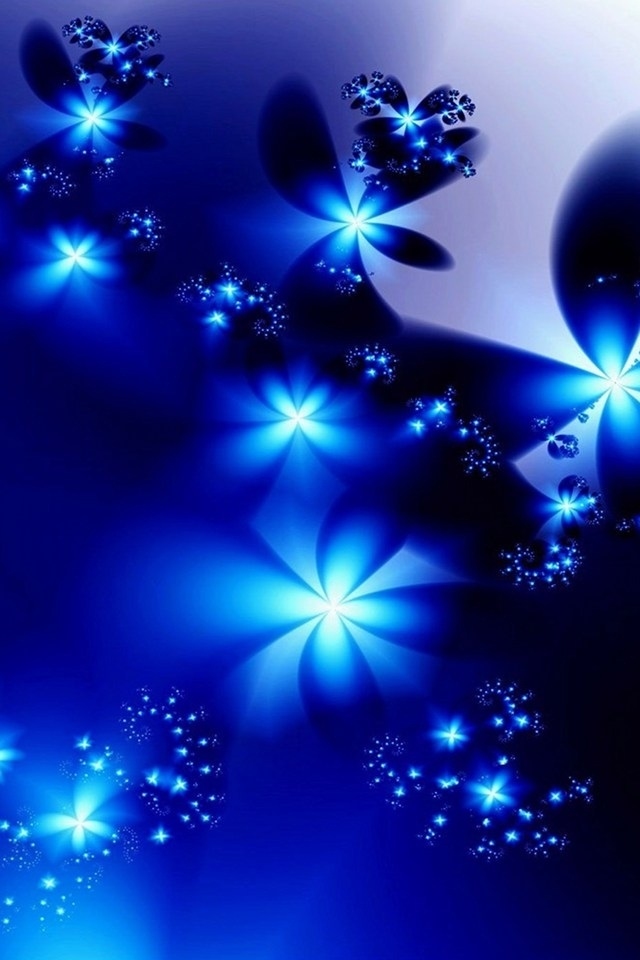  beautiful blue abstract flower flori wallpapers for iphone 4