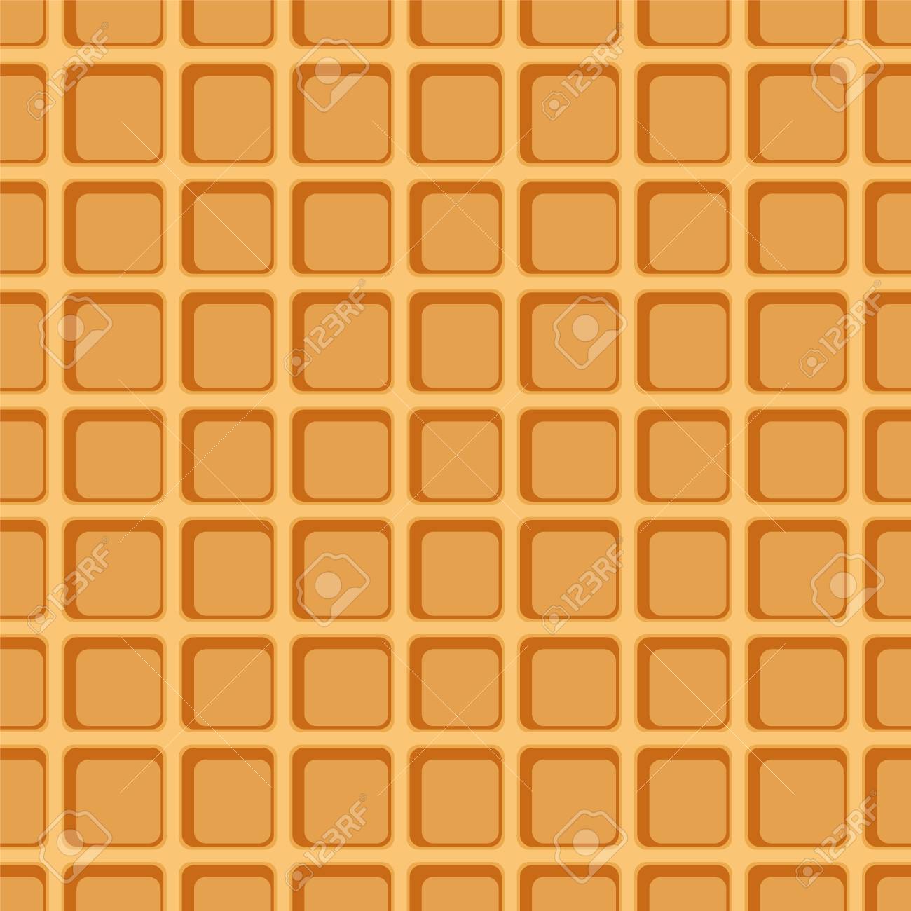 Waffle Seamless Pattern Background Of Sweet And Dessert Food