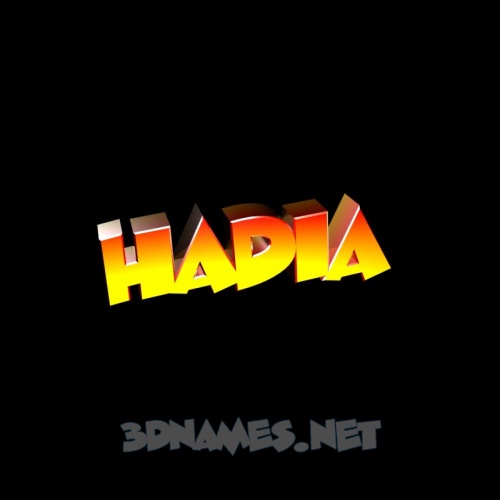 3D Name wallpaper images for the name of hadia