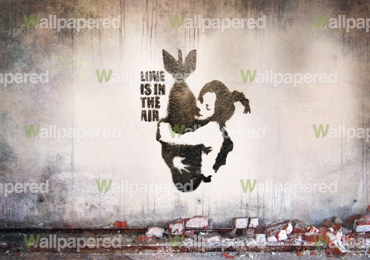 Banksy Bomb Shell Wall Mural Wallpaper