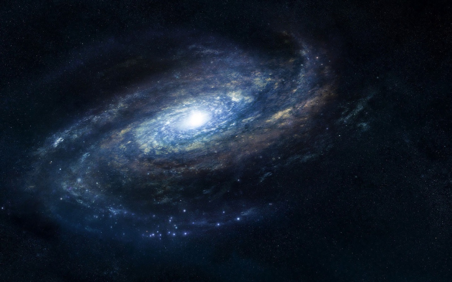 Space Blue Galaxy Wallpaper