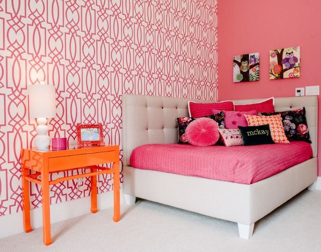 Girls Room Pink Wallpaper For The Home