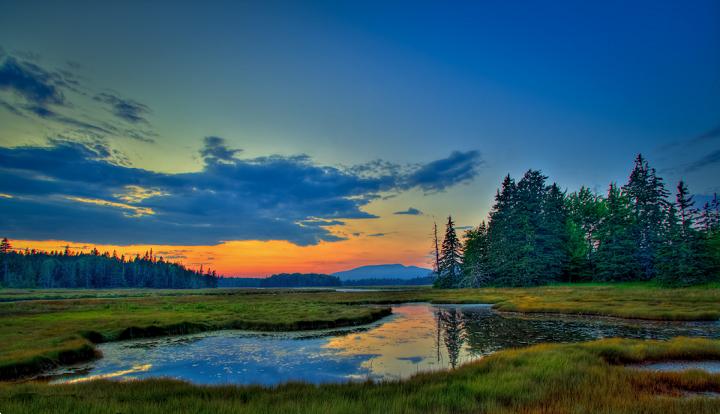 Above Maine Sunset Wallpaper From Acadia National Park