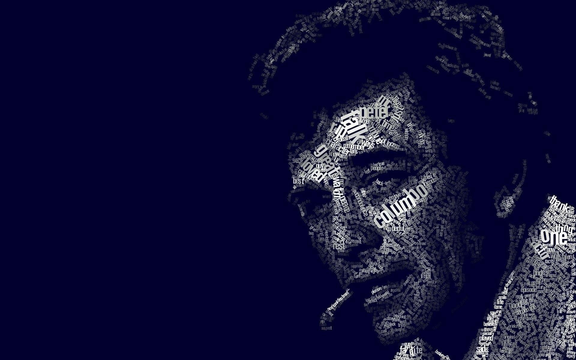 Al Pacino Scarface Peter Falk Columbo Actor Typographic