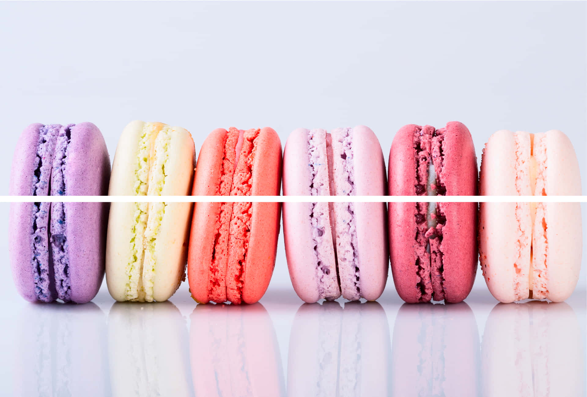 In Line Bright Colored Delicious Macaron N8g94ibkxfyshrh9 Wallpaper
