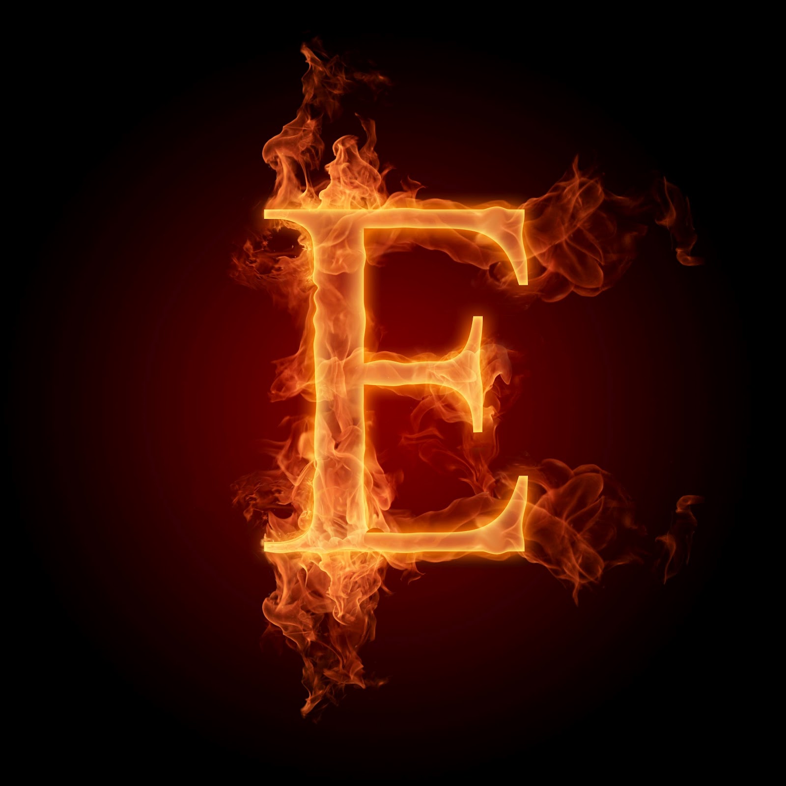 Burning Alphabet Wallpaper E