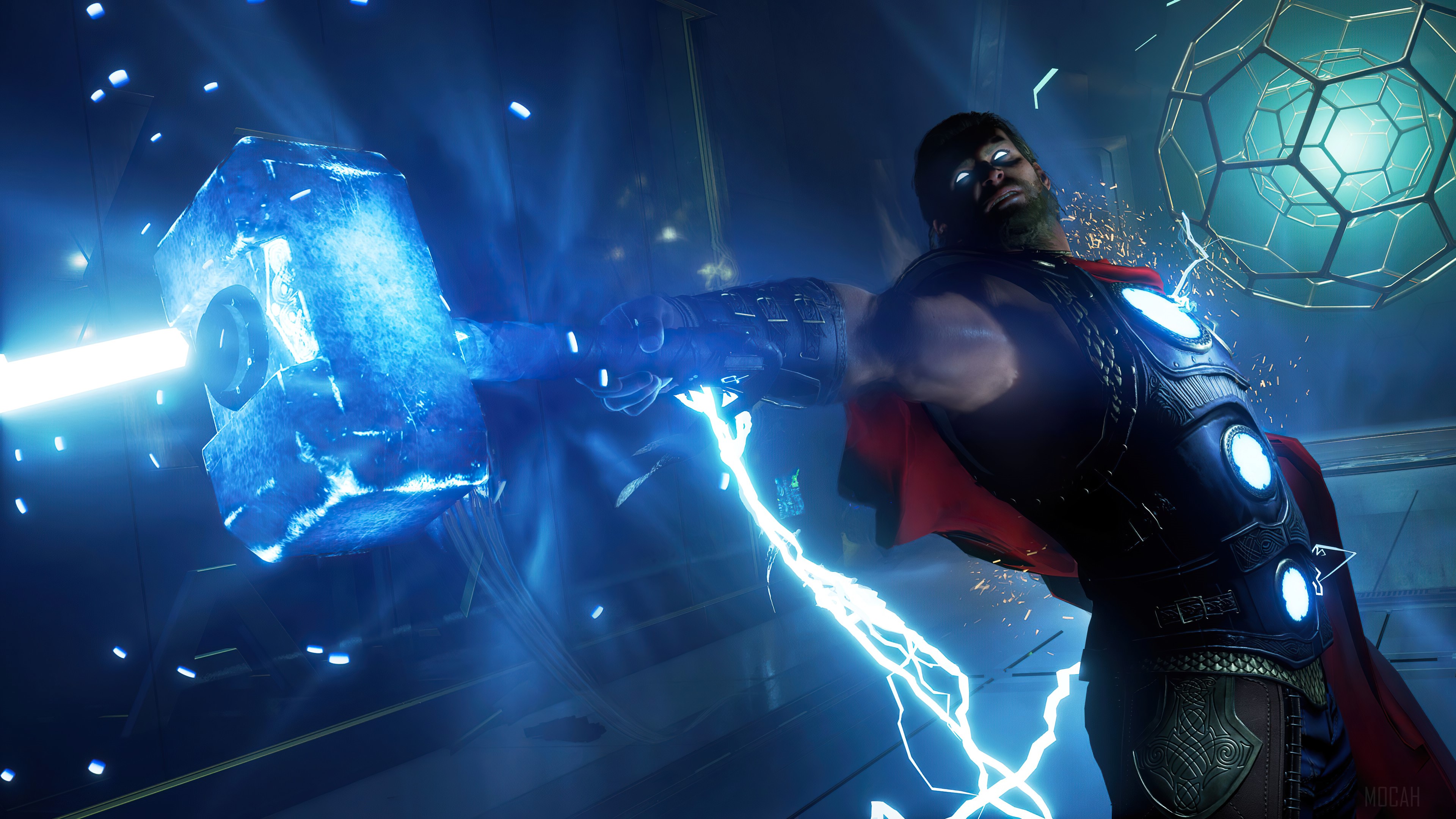 Thor Mjolnir Hammer Lightning Marvels Avengers Video Game Superhero Superheroes 4k HD Wallpaper