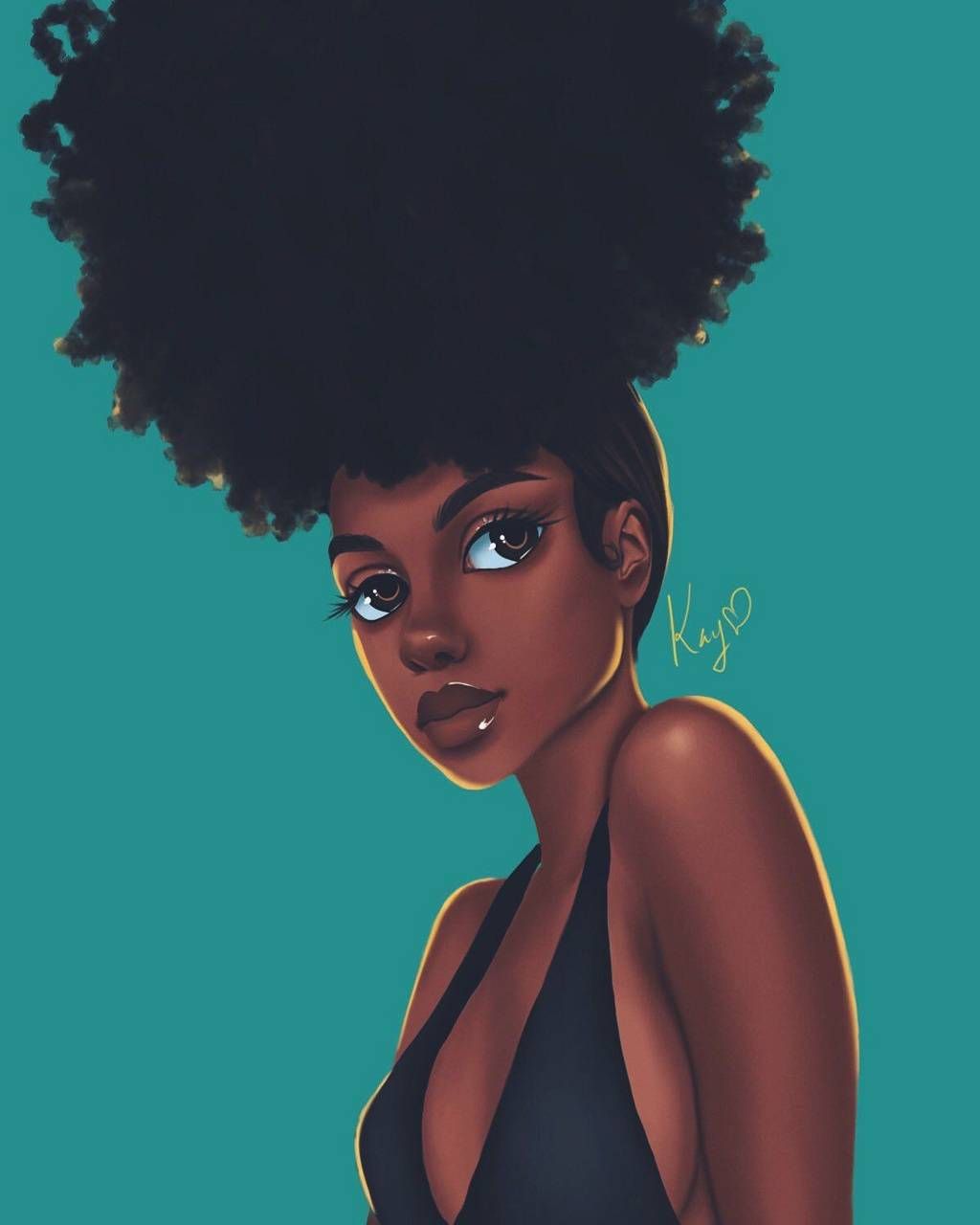 Afro Girl Wallpaper Top Background