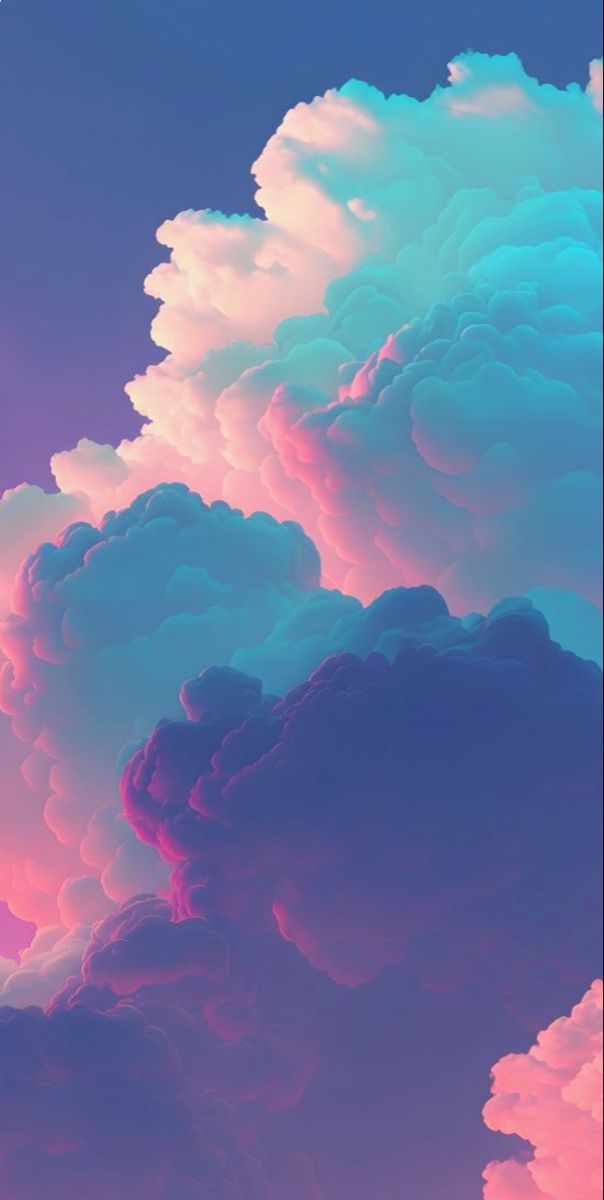 Pink And Blue Clouds In The Sky Wallpaper