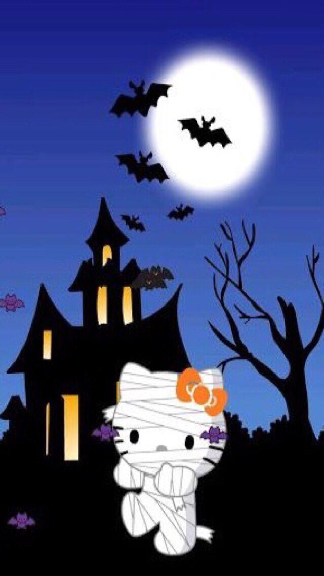 iPhone Wallpaper Halloween Tjn Hello Kitty