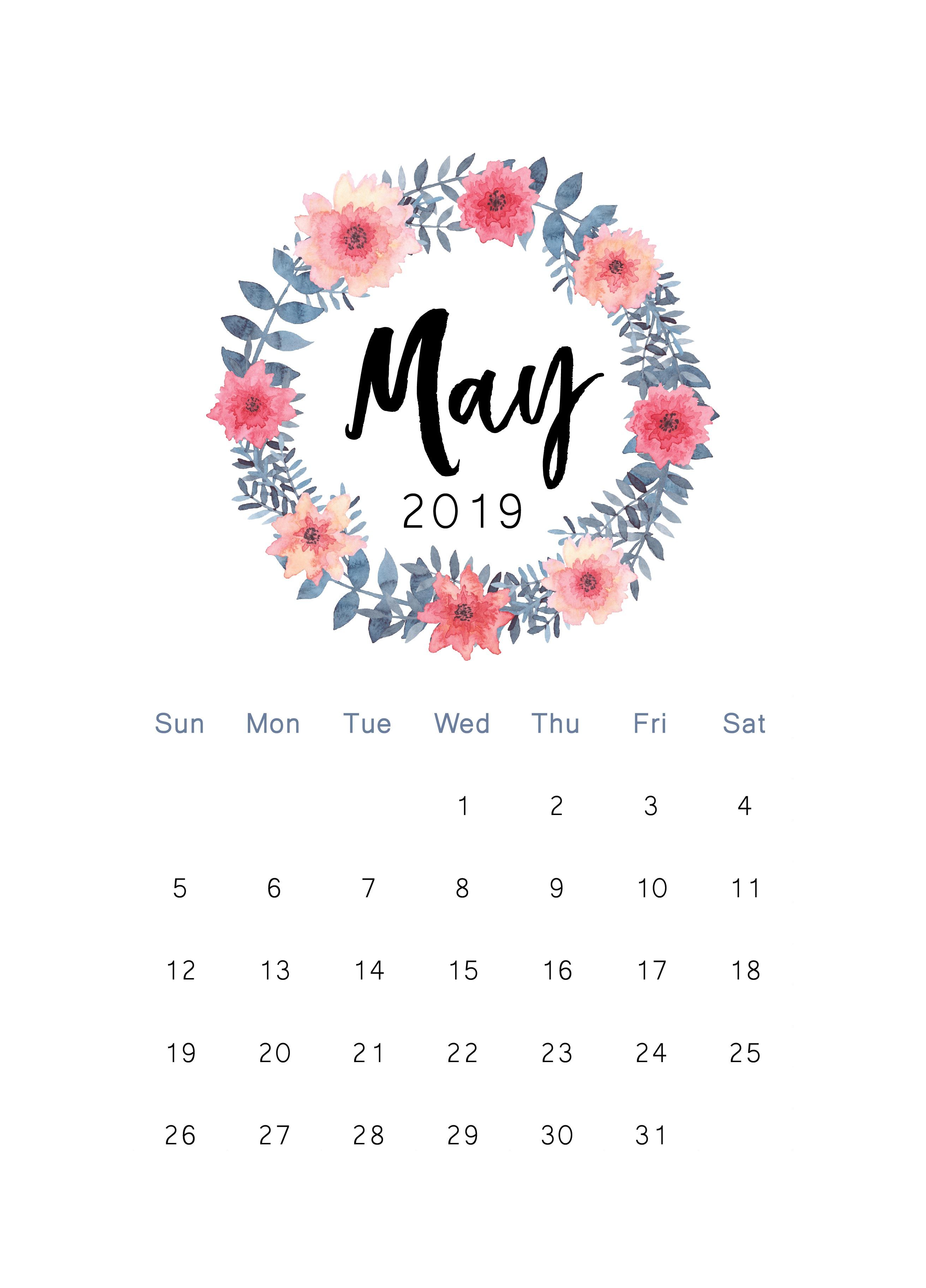 May Printable Calendar The Cactus Creative