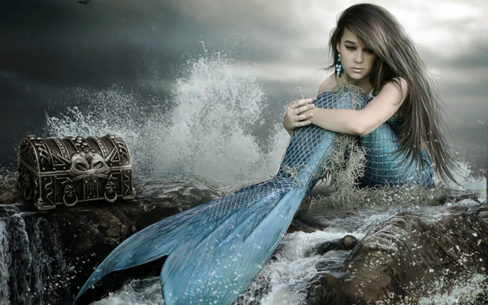Real Life Mermaid Girls Photography With Photoshop Graphics Effects HD