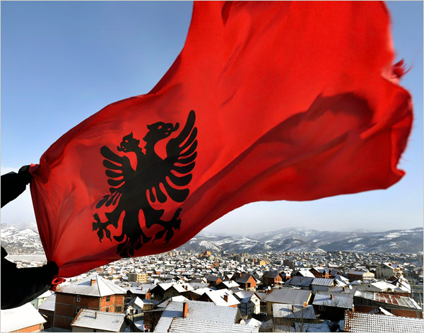 Waving Flag Of Albania Albanian