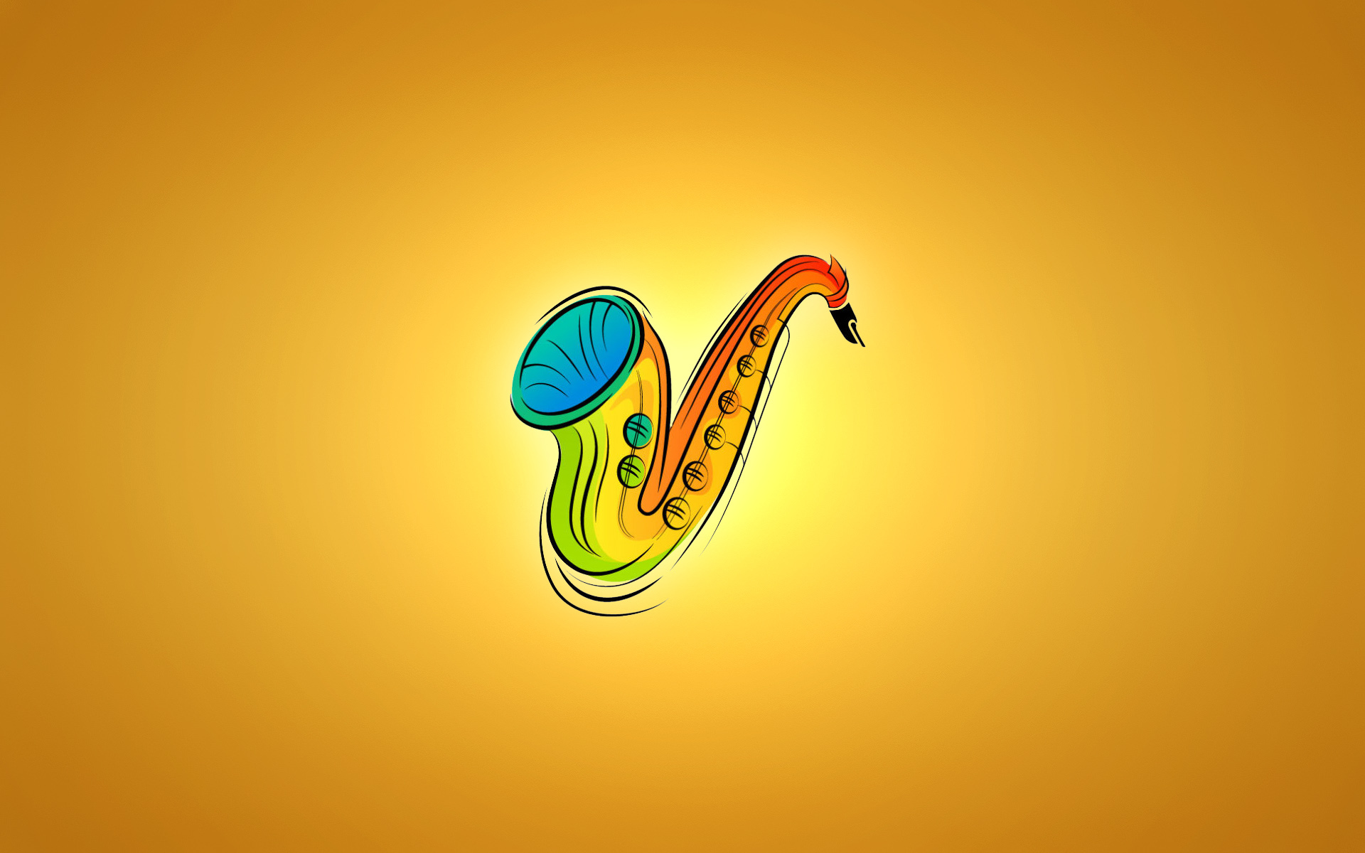 Colorful Saxophone For Jazz Music HD 1080p