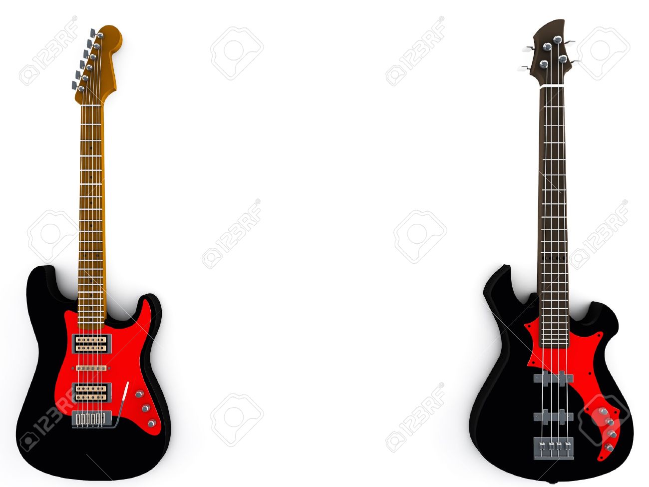 Bass And Guitar Background Stock Photo Picture Royalty