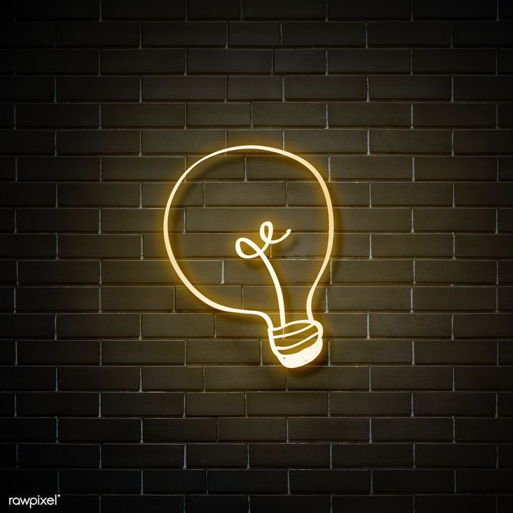 Neon Yellow Bulb On A Walll Wallpaper