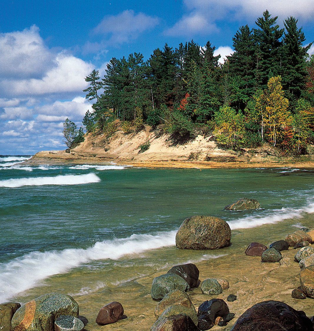 Shore Mouth Lake Superior Mosquito River Michigan Wallpaper