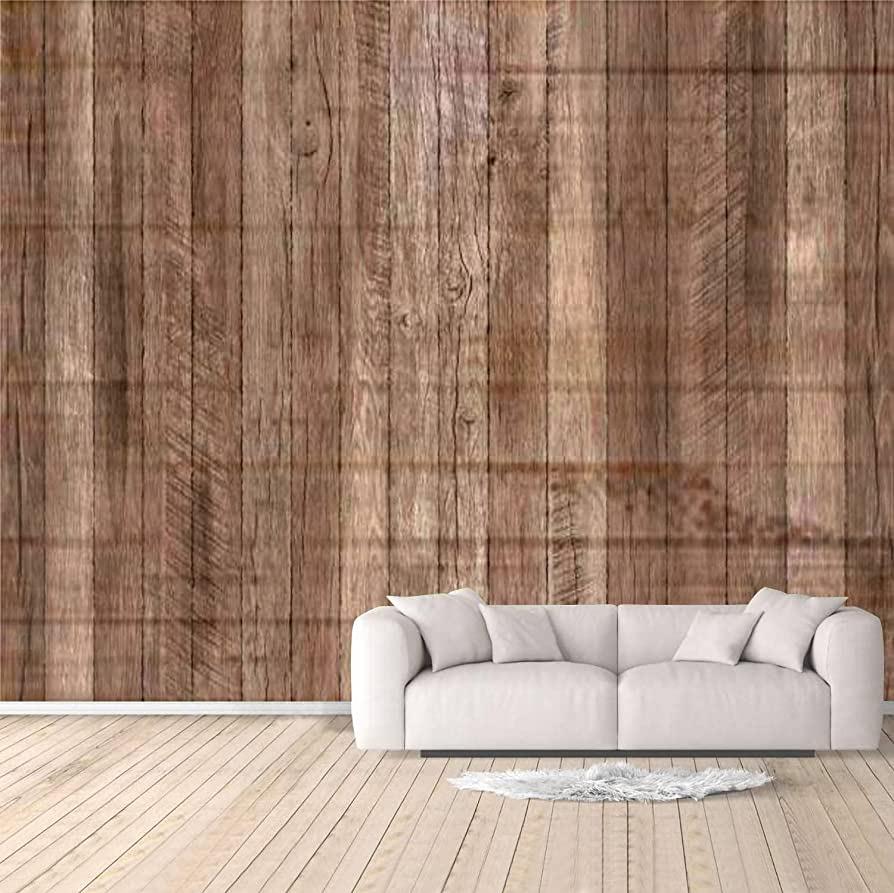 Wallpaper Peel Stick Light Grunge Wood Panels Planks Old Wall