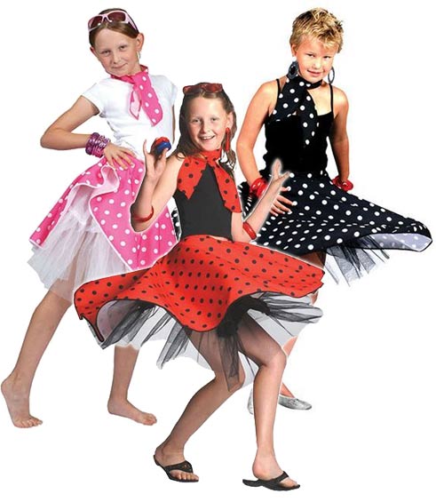 Kids 1950s Rock N Roll Skirt