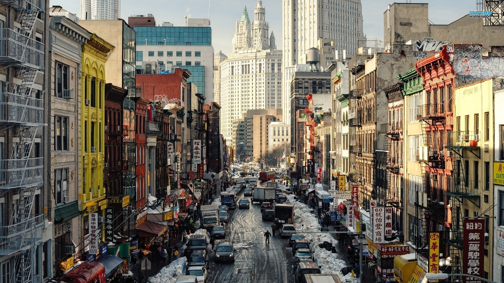 New York Street HD Wallpaper Background Image