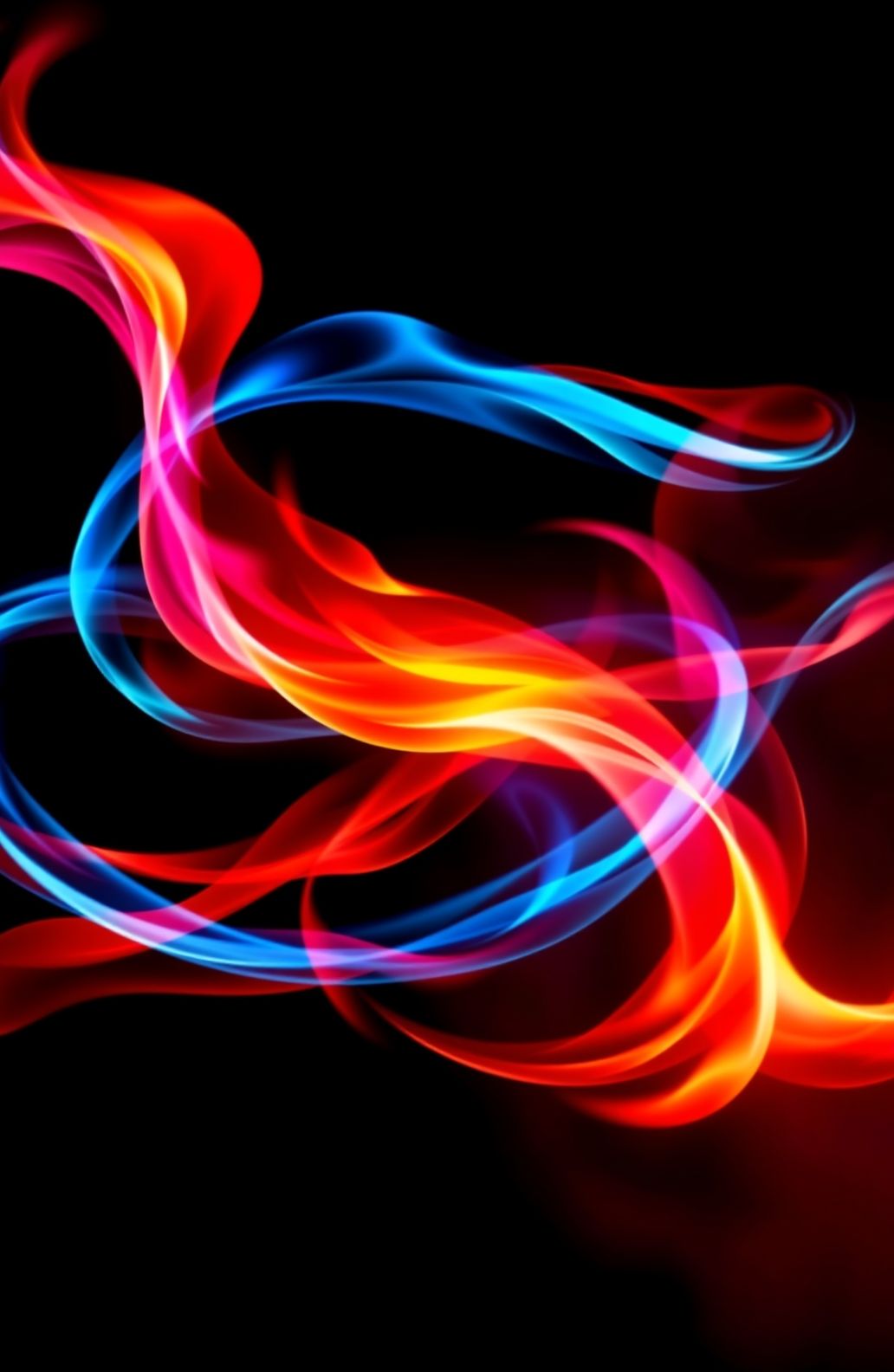 Red And Blue Fire Wallpaper