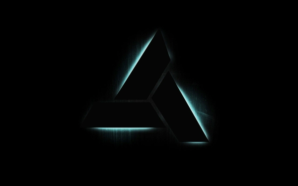 Assassins Creed Abstergo Industries Logos Triangle Black Background