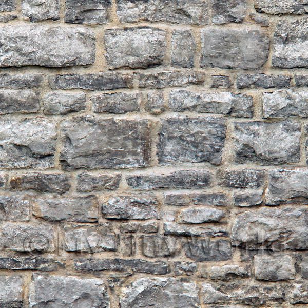 dollhouse stone wall