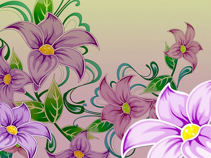 Floral Art Flower Paintings Design Background